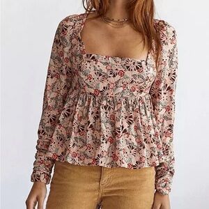 FREE PEOPLE Silent Rawr floral printed